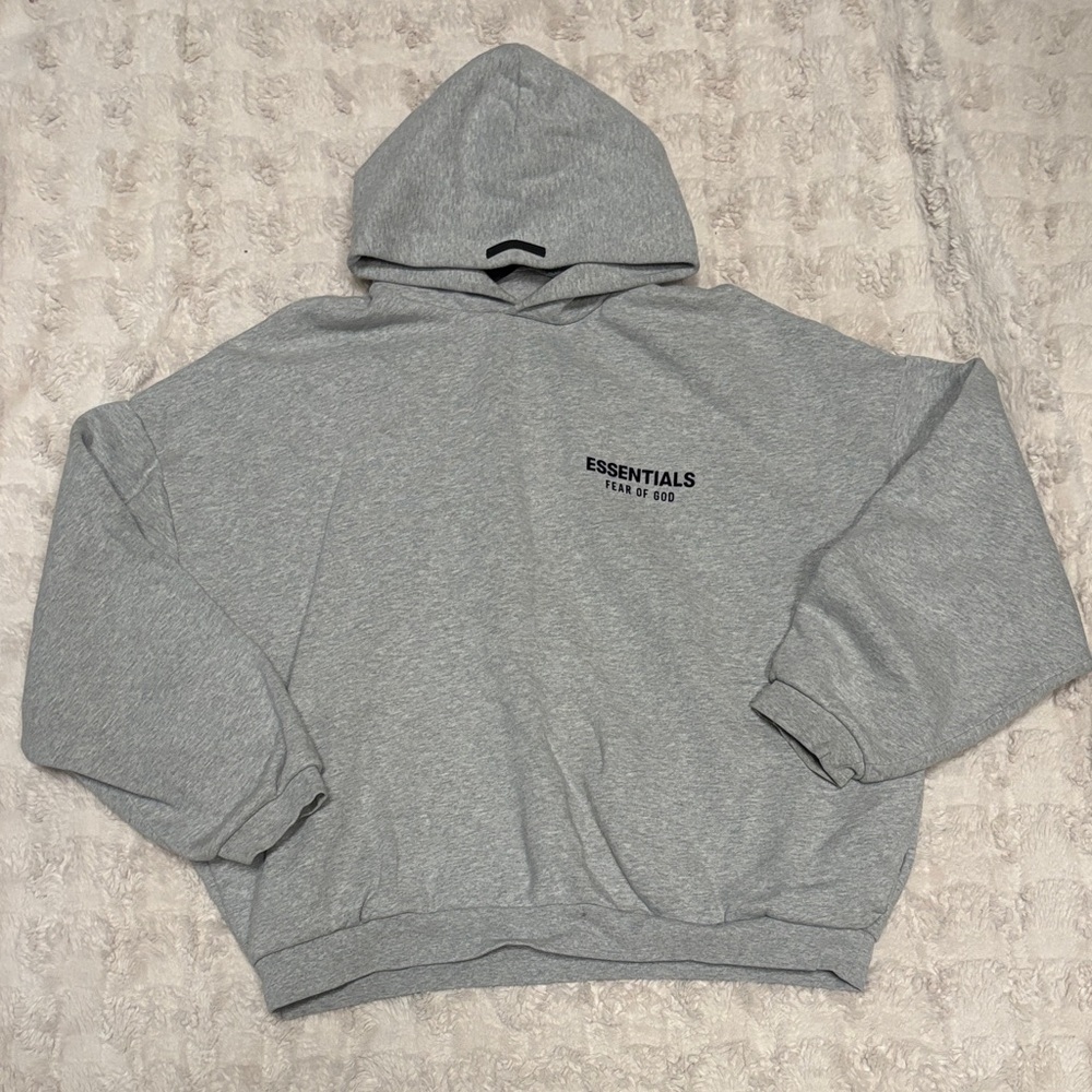 Essentials Light Gray Men's Hoodie